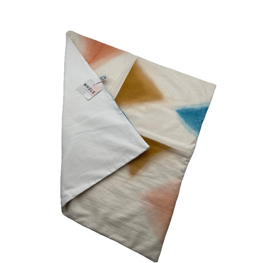 WHOLE Baby Floor Mat Organic Wool Quilt 80x80cm Hand Dyed Made in France READ